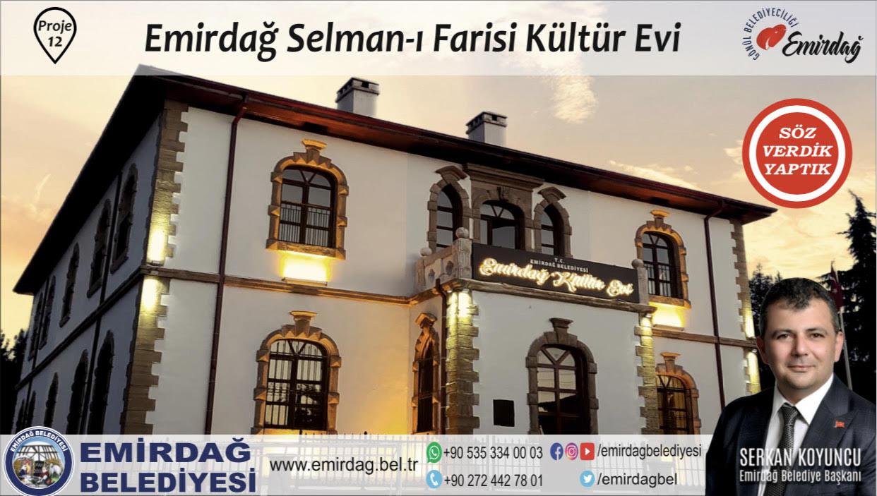 Emirdağ Selman-ı Farisi Kültür Evi misafirlerini bekliyor