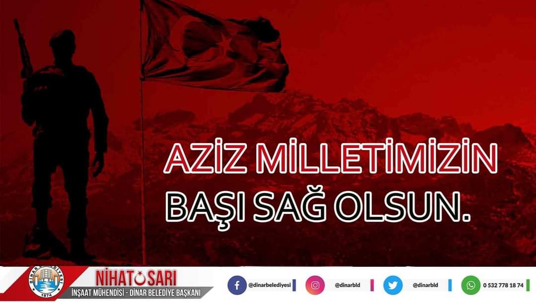 Başkan Sarı'dan Şehitlerimiz için Başsağlığı Mesajı