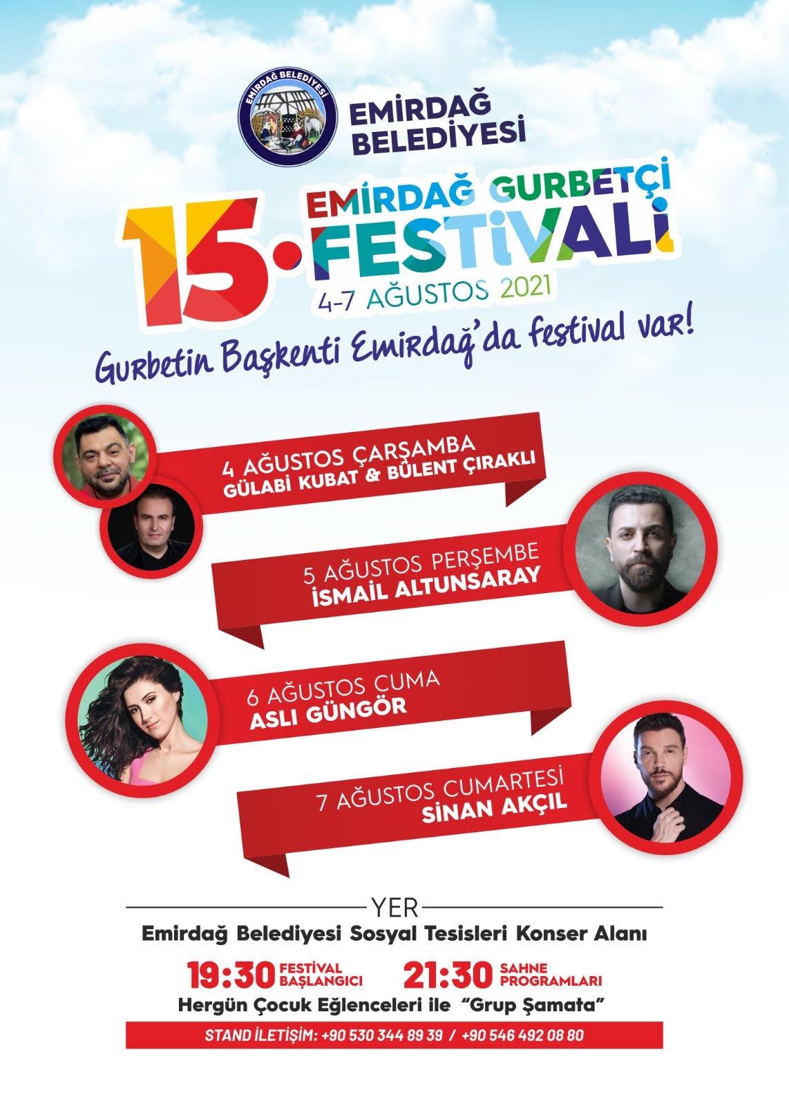 Gurbetin Başkenti Emirdağ’da Festival Var