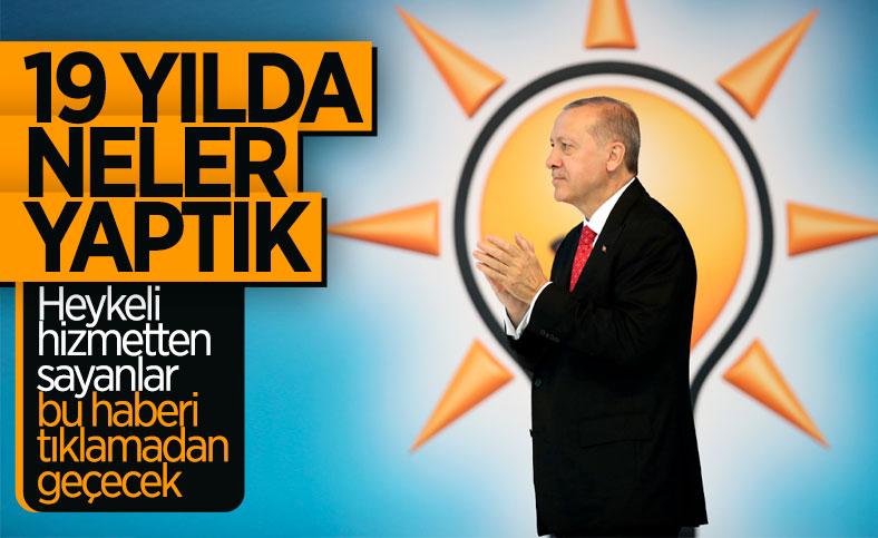 Cumhurbaşkanı Erdoğan, 19 yılda yapılanları anlattı