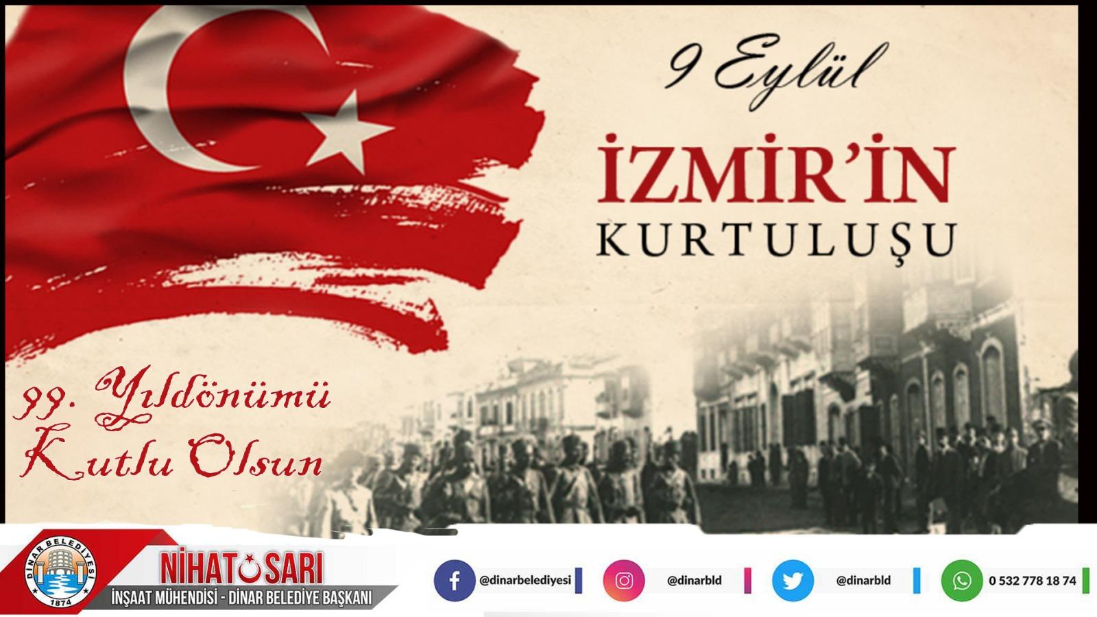 Başkan Sarı’dan İzmir’in Kurtuluş yıldönümü mesajı
