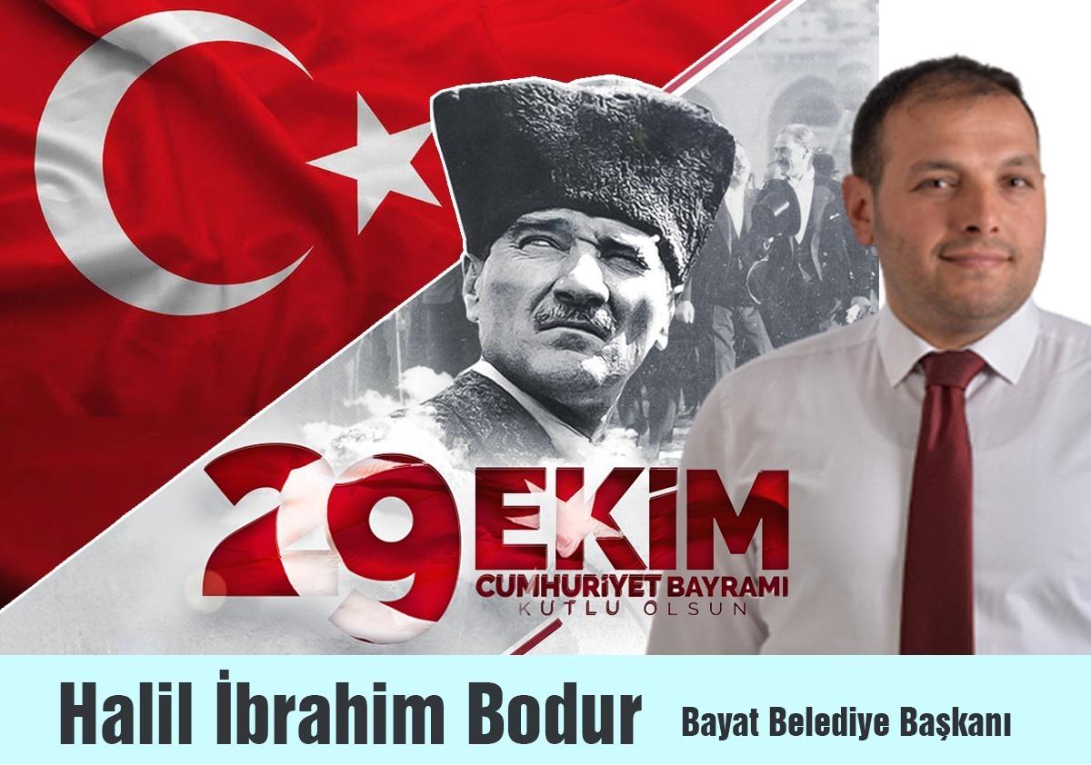 Başkan Bodur’dan 29 Ekim Cumhuriyet Bayramı mesajı