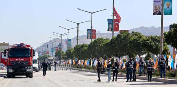 Ak Parti'nin Afyonkarahisar'daki kampı için yoğun güvenlik önlemi