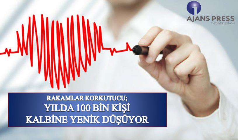 Yılda 100 bin kişi kalbine yenik düşüyor