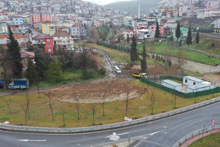 Kocaeli Dilovası Eynerce Deresi yanındaki parkta çalışmalara başlandı