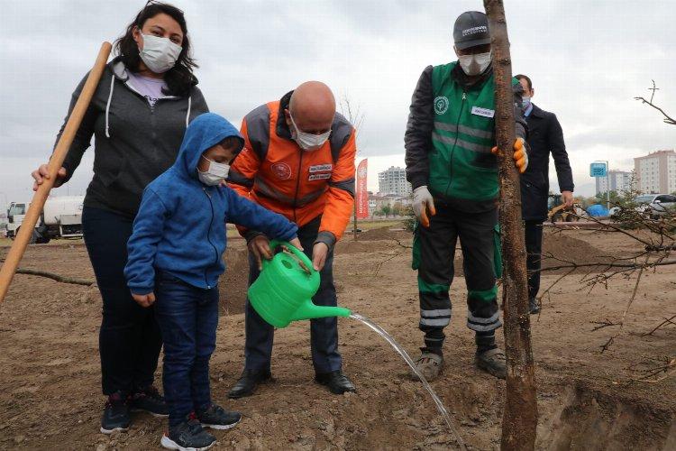 Kayseri Kocasinan'dan fidan açılımı