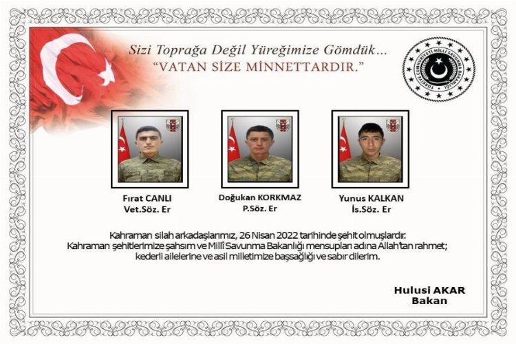 Pençe Kilit'te şehit sayısı 3'e yükseldi