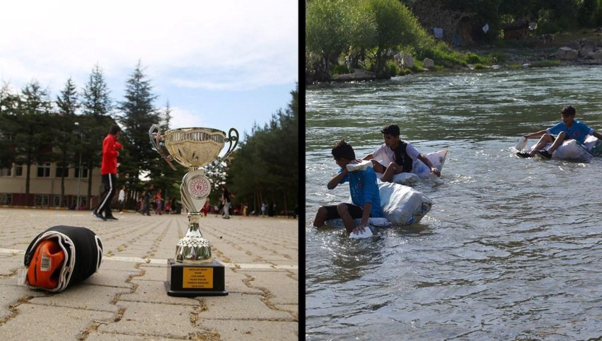 Yokluktan şampiyonluğa: Patlak topla ragbi, pet şişelerle rafting