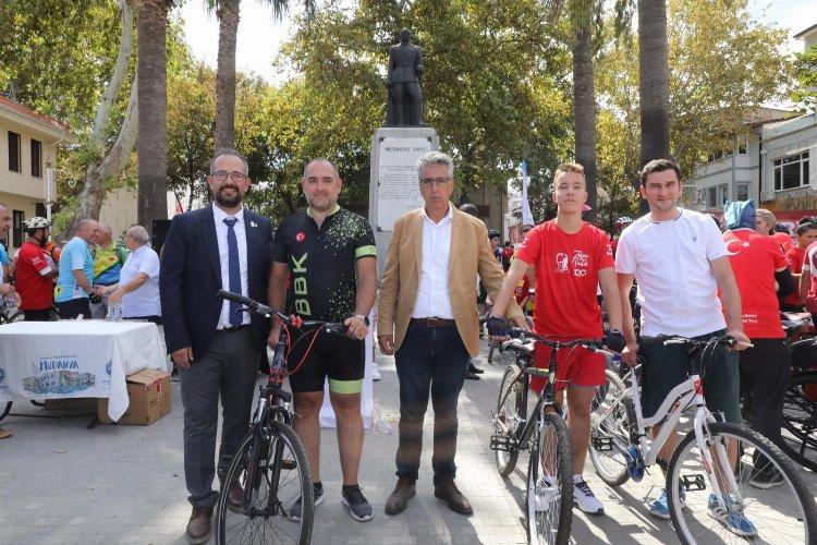 Bursa Tophane'den Mudanya'ya pedallar 'Zafer'e çevrildi