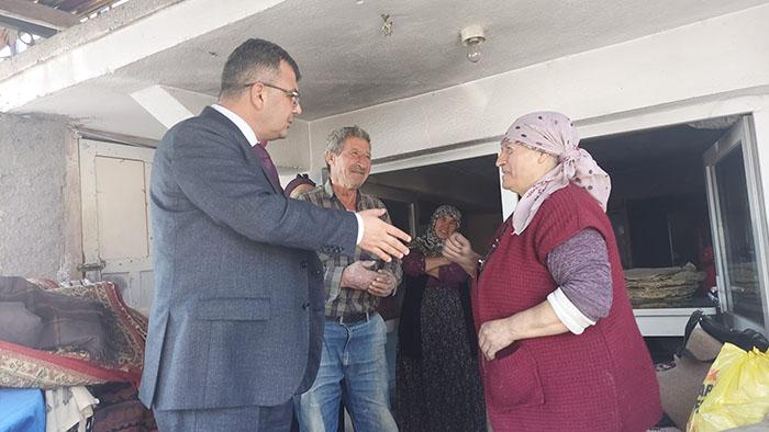 Başkan Koyuncu Yangınzede aileyi yalnız bırakmadı