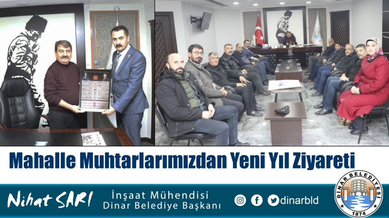 Mahalle Muhtarlarından Başkan Nihat Sarı’ya yeni yıl ziyareti