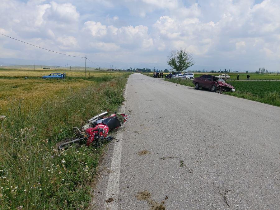 Kozvan köy yolunda trafik kazası