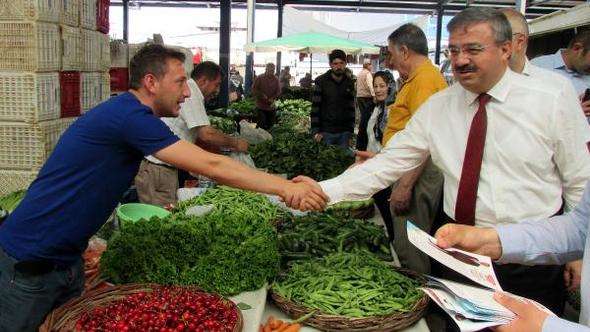 Milletvekili adayı Yurdunuseven'den pazar ziyareti