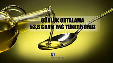 ﻿GÜNLÜK ORTALAMA 53,8 GRAM YAĞ TÜKETİYORUZ