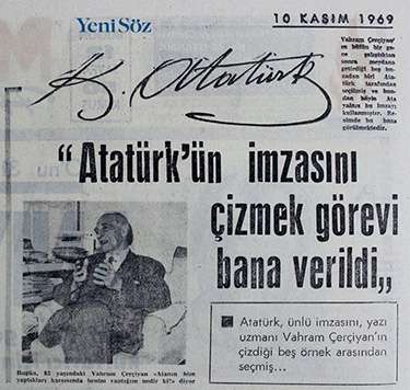 Atatürk'ün imzasının öyküsü