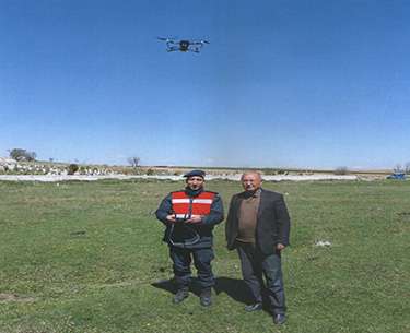 Drone ile kayıp hayvanlar bulundu