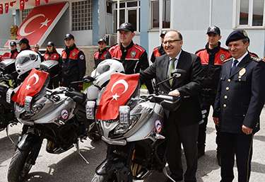 10 Yeni Motosiklet Törenle Motosikletli Polis Timlerinin Hizmetine Sunuldu