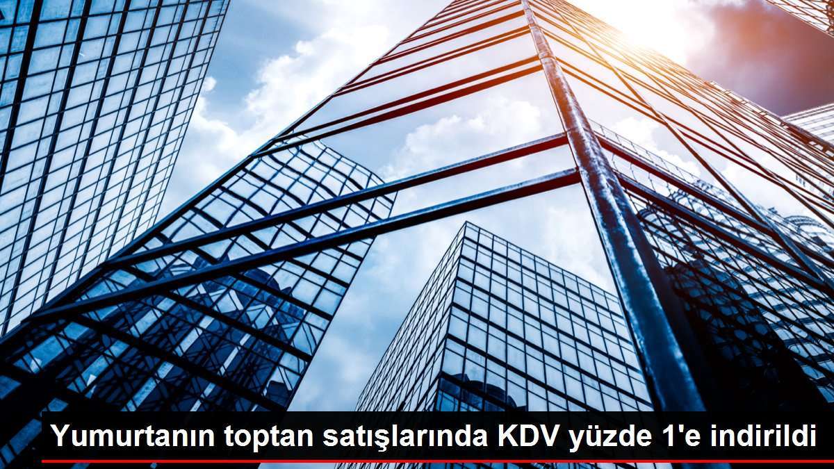 Yumurtanın toptan satışlarında KDV yüzde 1 e indirildi