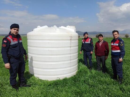 Çalınan su tankı bulundu