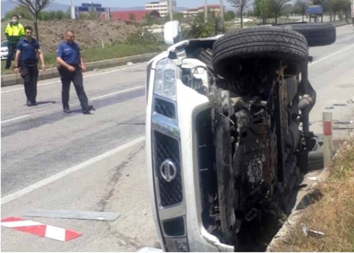 İl Özel İdaresi Yol Müdürü trafik kazası yaptı