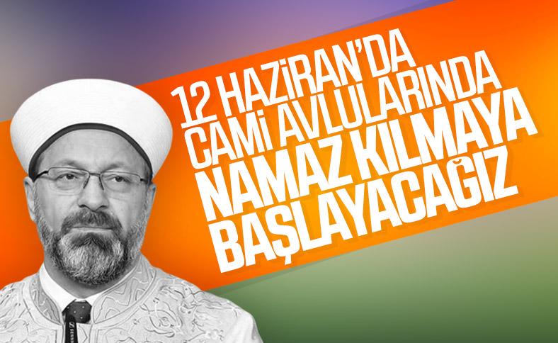 Cami avlularında 12 Haziran'dan itibaren namaz kılınacak