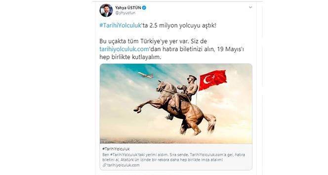 THY tarihi uçuş 2.5 milyon yolcuya ulaştı