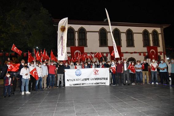 15 Temmuz Demokrasi ve Milli Birlik Günü Etkinliklerine AKÜ’den Yoğun Katılım