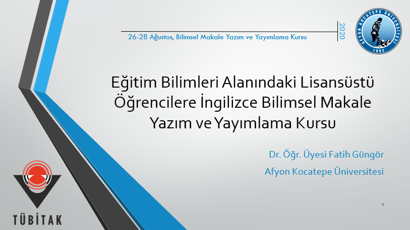 TÜBİTAK 2237-A Makale Yazım ve Yayımlama Kursu” Gerçekleştirildi