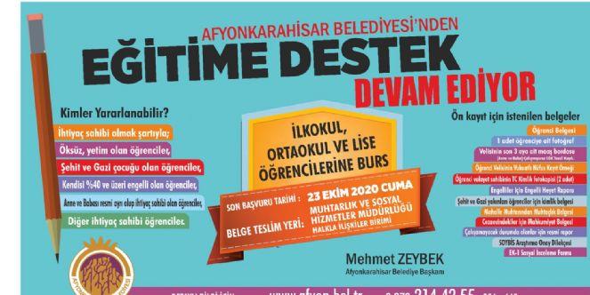 ÖĞRENCİ DOSTU BAŞKAN’DAN BURS DESTEĞİ