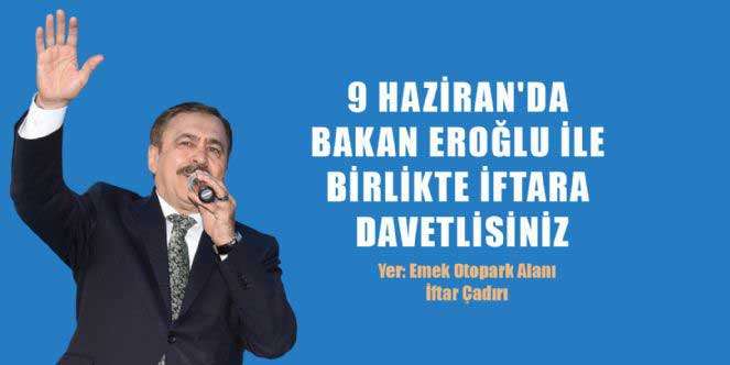 Bakan Eroğlu'ndan 3 bin kişilik iftar