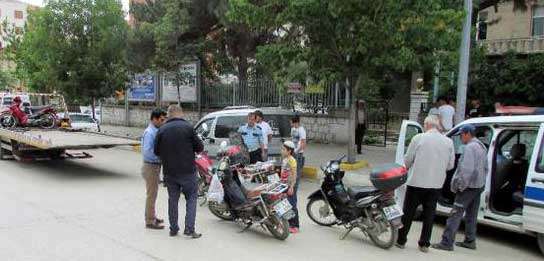 Sandıklı'da motosiklet denetimi