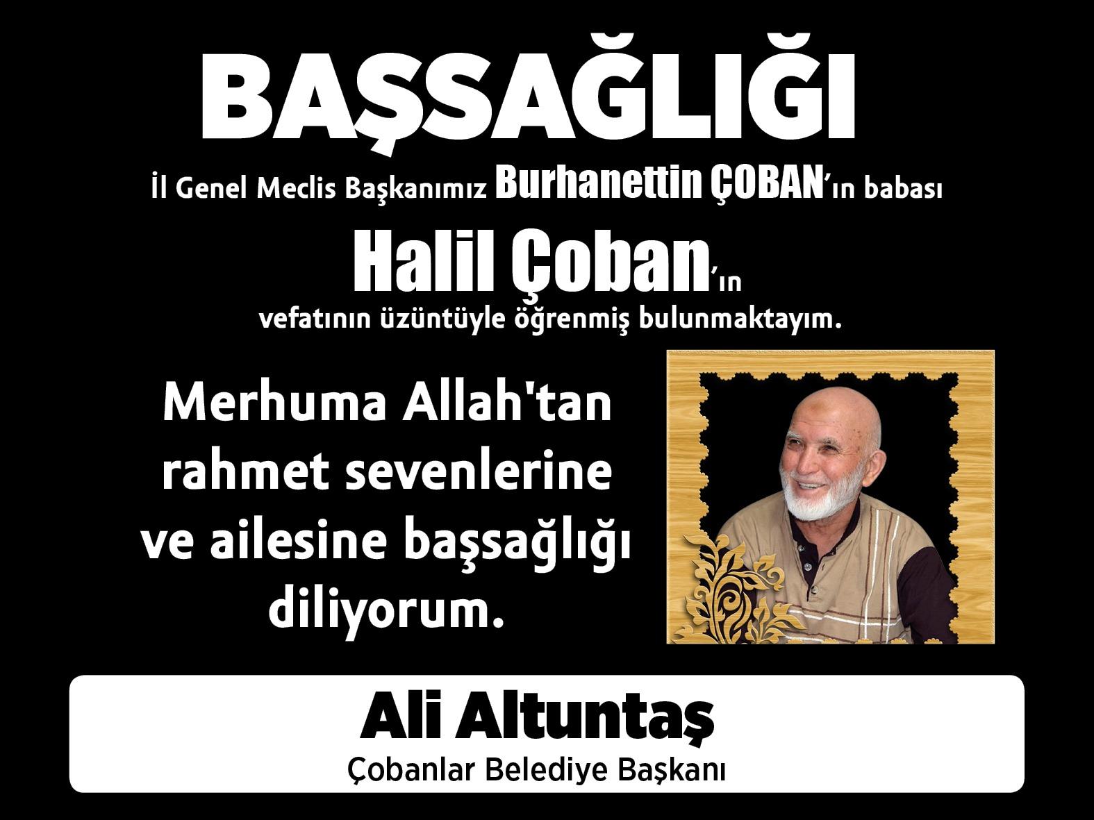 Ali Altuntaş'tan Başsağlığı