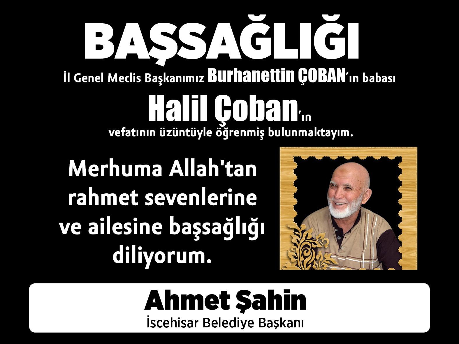 Ahmet Şahin'den Başsağlığı