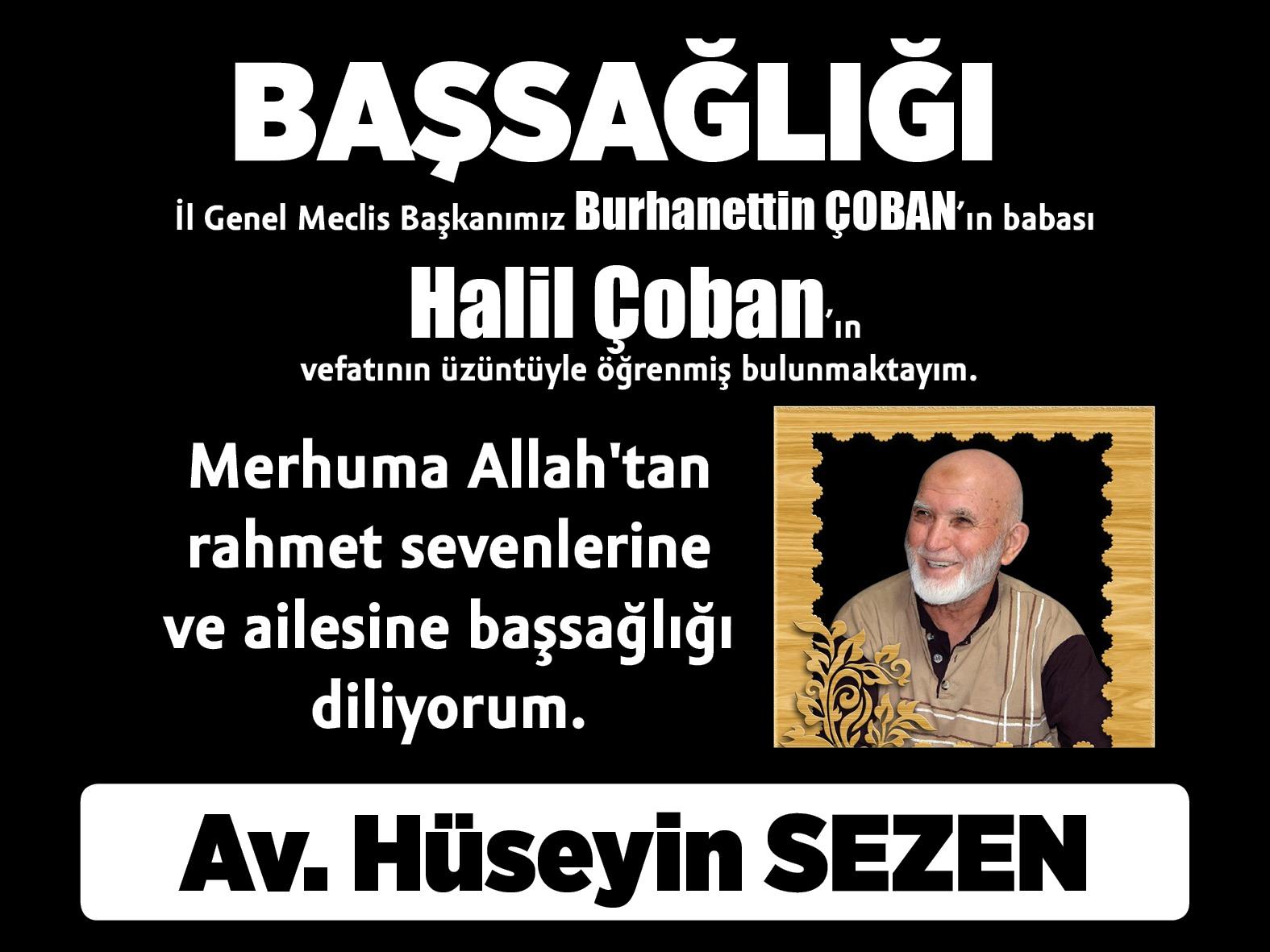 Av. Hüseyin Sezen'den Başsağlığı