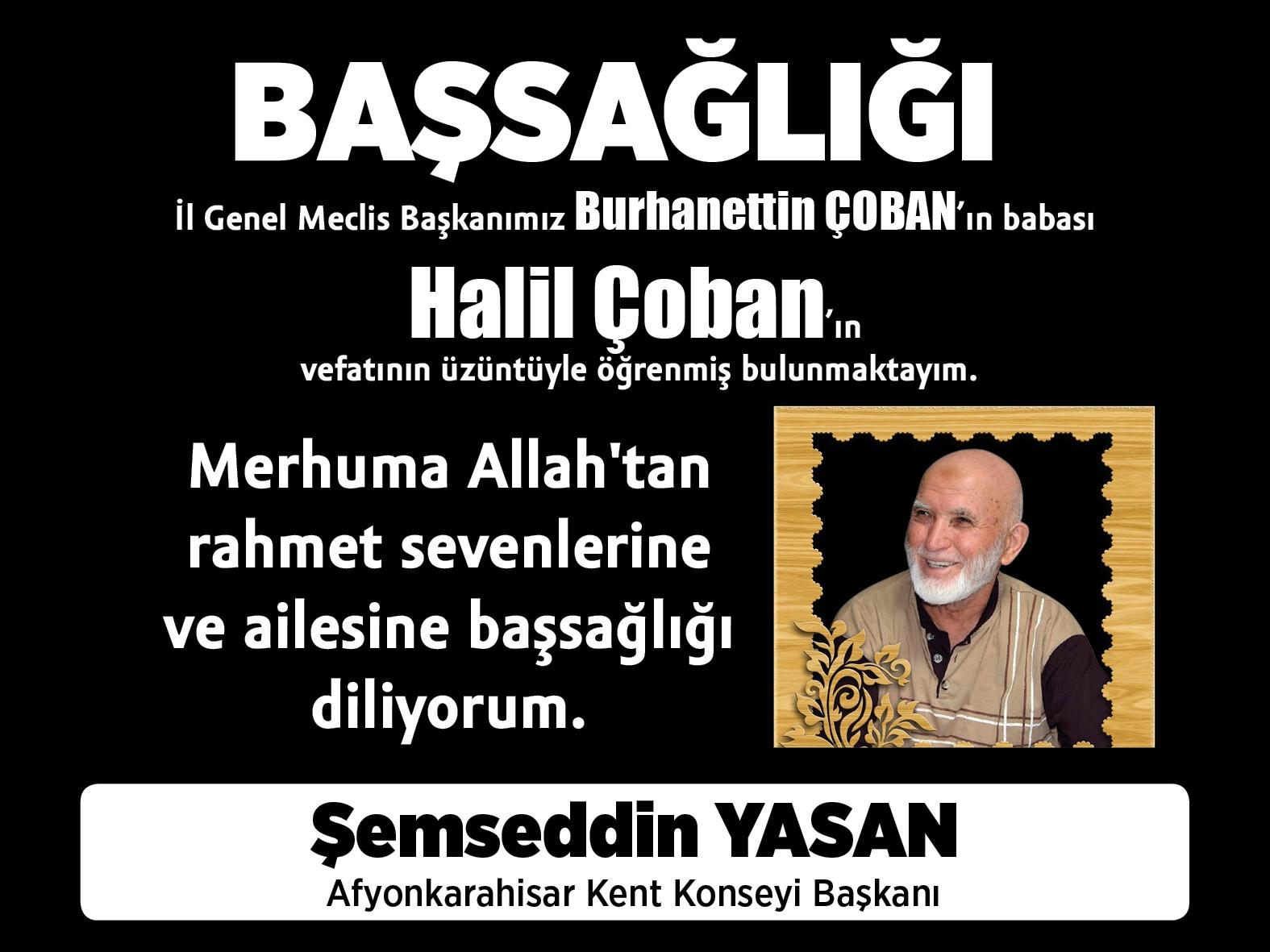 Şemseddin Yasan'dan Başsağlığı