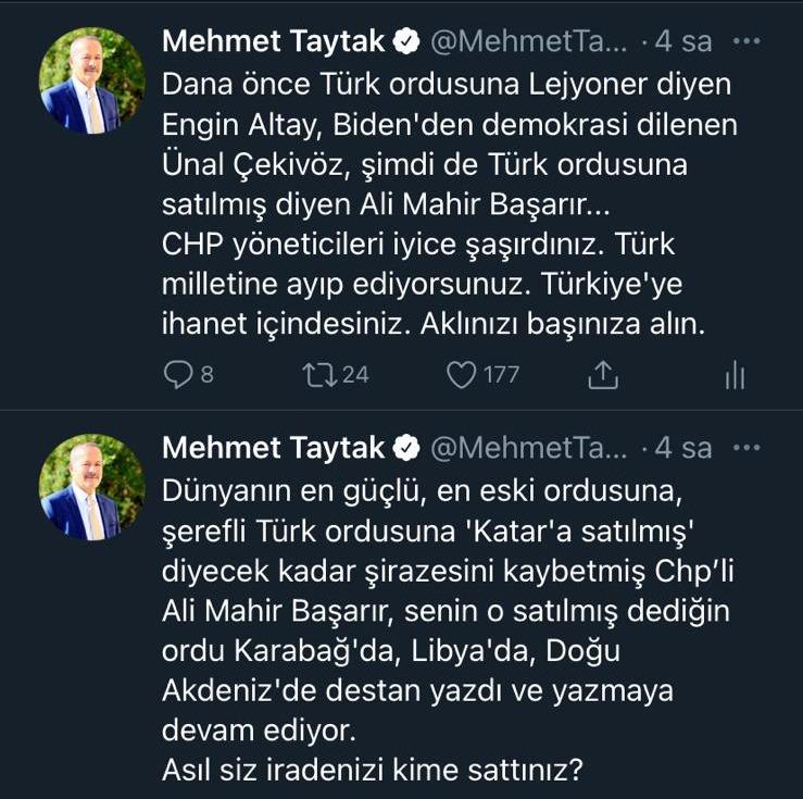 Milletvekili Taytak’tan CHP’ye tepki